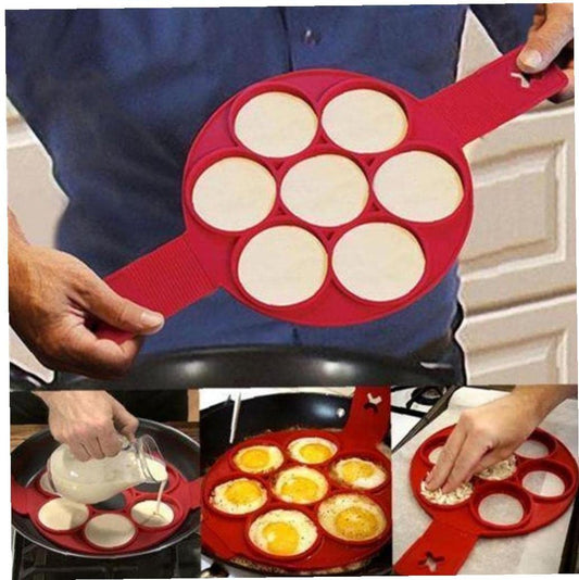 Nonstick Pancake Molds Ring Silicone Fried Egg Mould Reusable Pancake Maker Egg Ring Kitchen Cooking Baking Tools